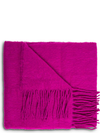 Jucca Purple Wool Blend Scarf With Fringes