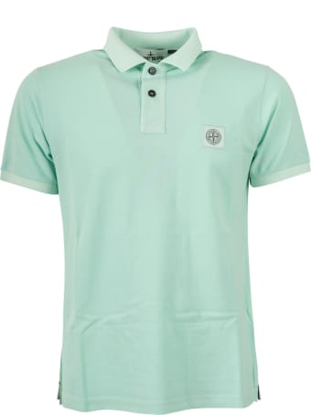 Stone Island Logo Patched Polo Shirt