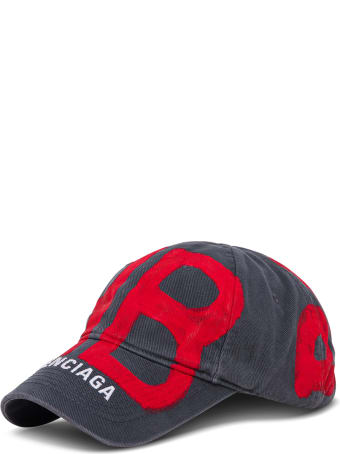 Balenciaga Cotton Cap With Logo Print
