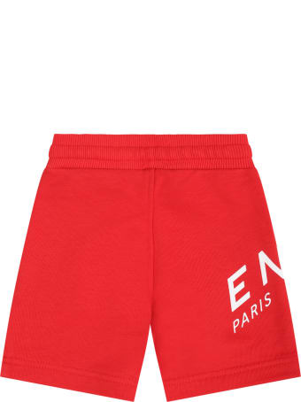 Givenchy Red Short For Babyboy With Logo