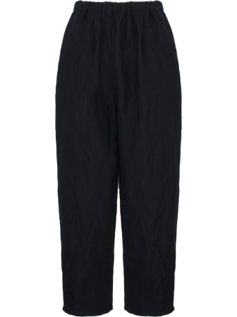 A Punto B Apuntob Blue Wool Cropped Pants