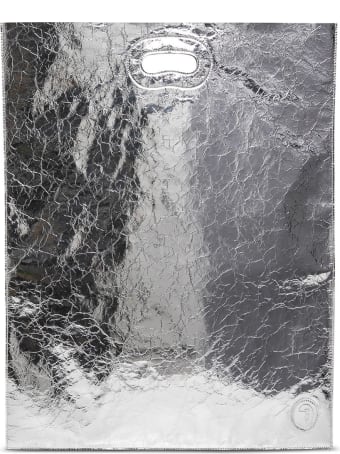 Trussardi Nuwev Silver Colored Shoppper Bag