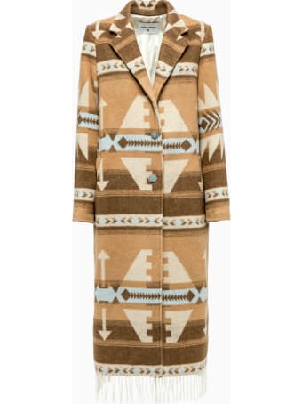 Front Street 8 Franges Coat Camel Frontstreet 50845-1542
