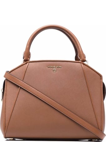 MICHAEL Michael Kors Cleo Medium Tote In Brown Leather