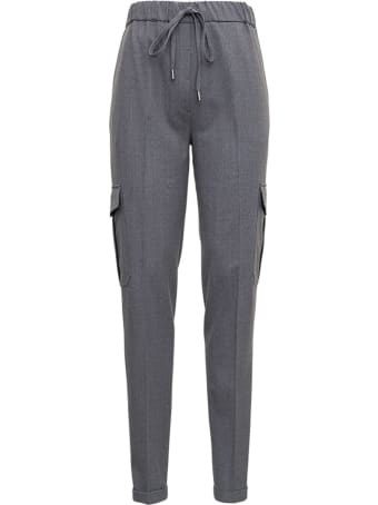 Antonelli Gray Pants In Wool Blend