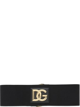 Dolce & Gabbana Stretch Belt With Monogram