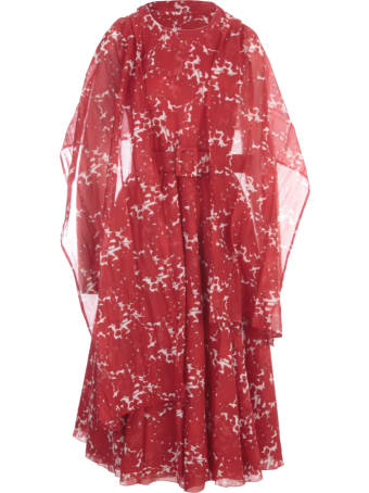 Samantha Sung Aster Printed Midi Crew Neck Sleeveless Dress