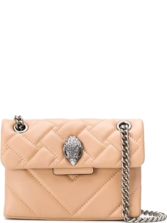 Kurt Geiger Kensington Beige Quilted Leather Crossbody Bag