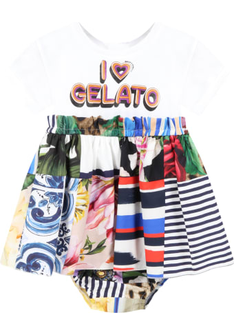 Dolce & Gabbana Multicolor Dress For Baby Girl