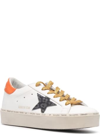 Golden Goose White Leather Hi Star Sneakers
