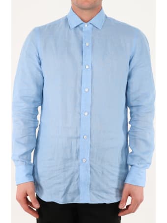 Salvatore Piccolo Light Blue Linen Shirt