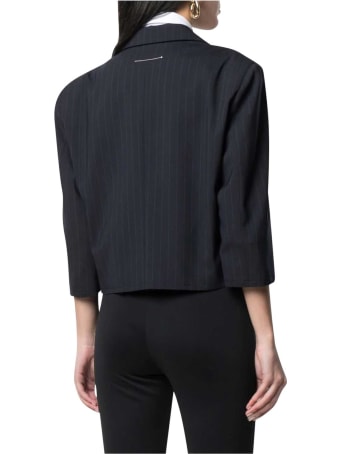 MM6 Maison Margiela Pinstripe Crop Jacket
