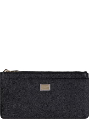 Dolce & Gabbana Dauphine-print Leather Wallet