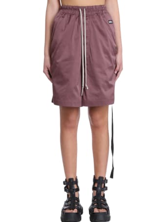 DRKSHDW Faun Shorts In Bordeaux Polyester