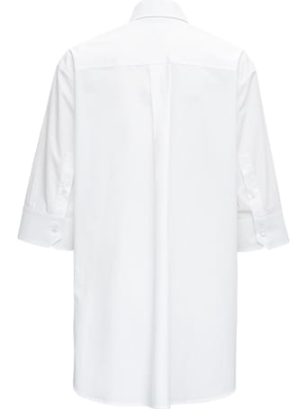 Valentino Poplin Cotton Shirt With Lace Detail
