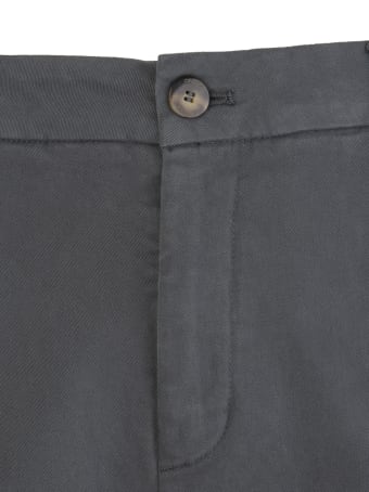 Cruna Man Marais Slim Fit Trousers In Anthracite Stretch Cotton Gabardine