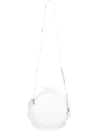Stella McCartney Kids White Bag For Girl With Flowers