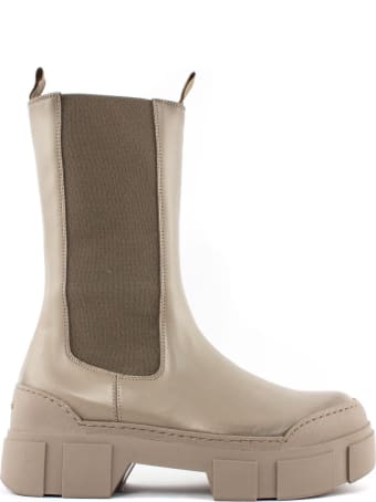 Vic Matié Dove-grey Leather Boot