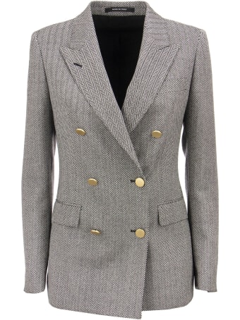 Tagliatore Herringbone Double-breasted Blazer