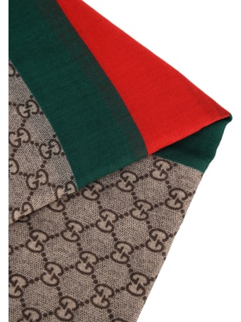 Gucci Gg Wool Stole With Web