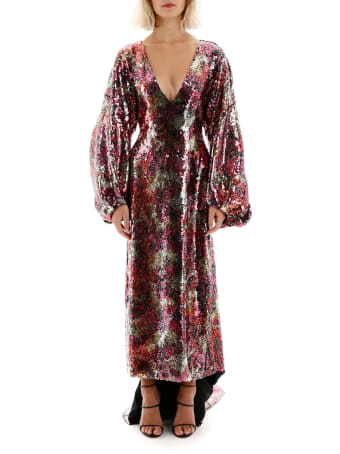 Halpern Long Sequins Dress