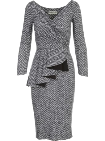 La Petit Robe Di Chiara Boni Printed And Draped V Neck L/s Dress