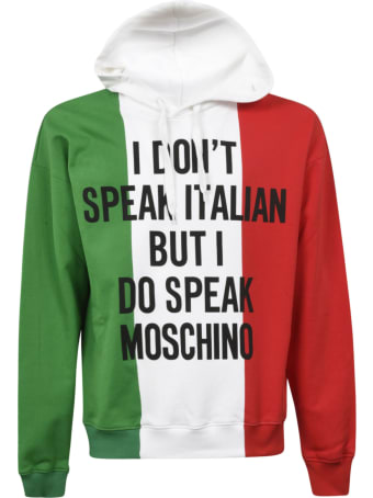 Moschino Colour Block Quote Hooded Sweatshirt