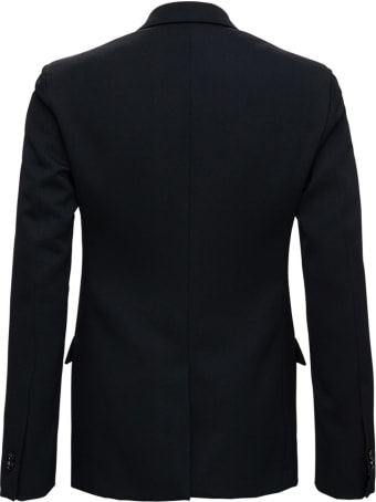 Bottega Veneta Single-breasted Jacket In Black Wool