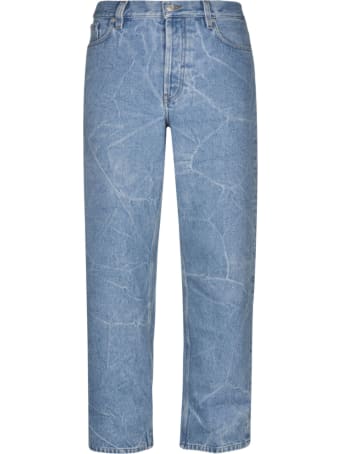 Dries Van Noten Crack Effect Jeans