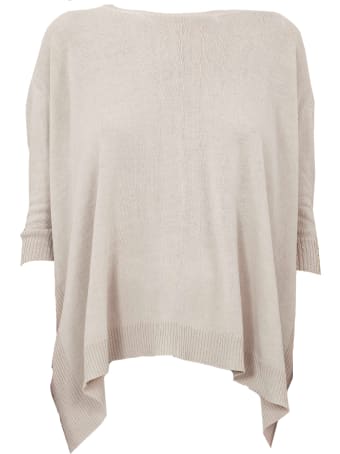 Archiviob A Shape Cotton Crew Neck 3/4s Sweater