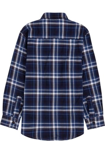 Il Gufo Blue Check Cotton Shirt