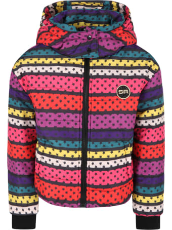 Rykiel Enfant Multicolor Jacket For Girl With Stars