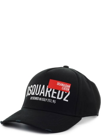 Dsquared2 D&d Red Tag Black Baseball Cap