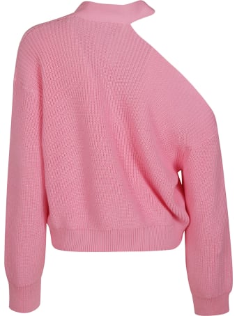 MSGM Cut-out Shoulder Knit Cardigan