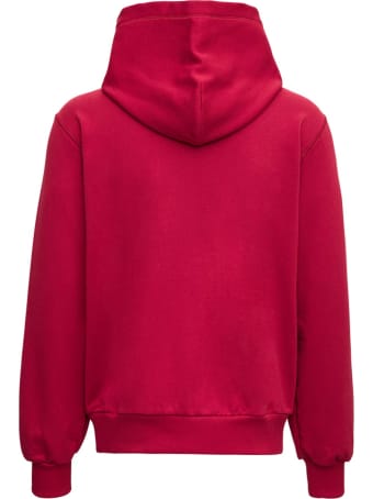 Dolce & Gabbana Red Jersey Hoodie With Logo
