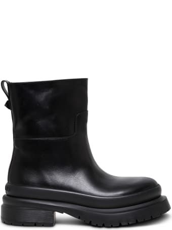 Valentino Garavani Roman Stud Black Leather Boots