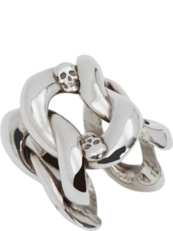 Alexander McQueen Skull Chain Ring