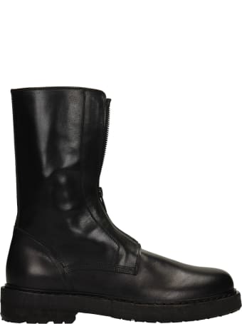 Ann Demeulemeester Willy Combat Boots In Black Leather