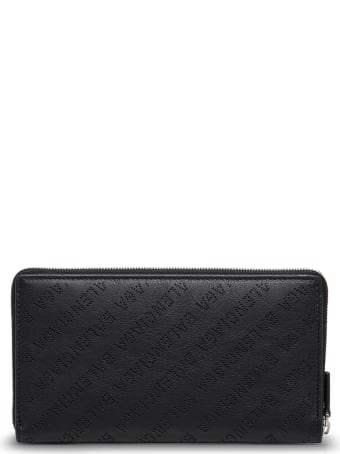 Balenciaga Black Leather Wallet With Logo