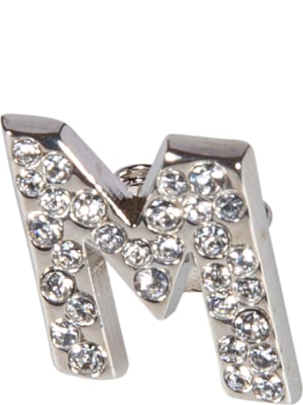 MSGM Crystal Logo Earrings