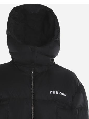 Miu Miu Padded Down Jacket In Tech Nylon