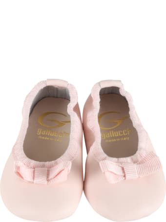 Gallucci Pink Ballerina Flats For Babygirl