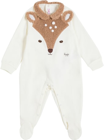 Il Gufo Cotton Romper With Fawn Detail