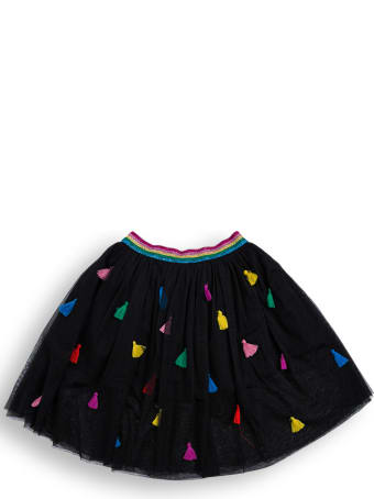 Stella McCartney Kids Black Tulle Skirt With Tassel Detail