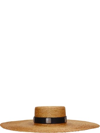Kate Cate Hats In Leather Color Wool And Polyamide