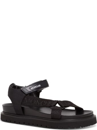 Moncler Flavia Black Sandals With Logo