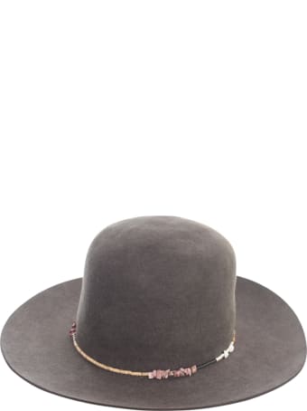 Super Duper Hats Round Crown Large Raw Brim Casamarina Beadwork