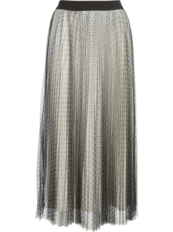 TwinSet Plumentis Pleated Long Skirt