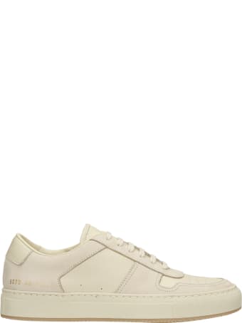 Common Projects Bball Sneakers In Beige Suede And Leather