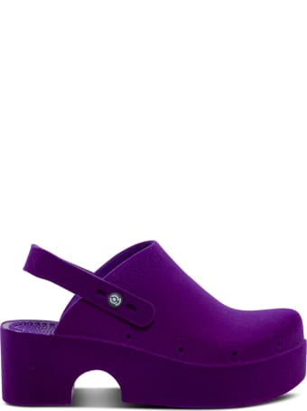 Xocoi Purple Velvet Clogs
